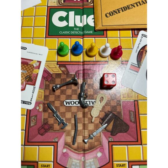 Vintage Clue by Parker Brothers 1992 00045 Classic Detective Board Game - Picture 5 of 8